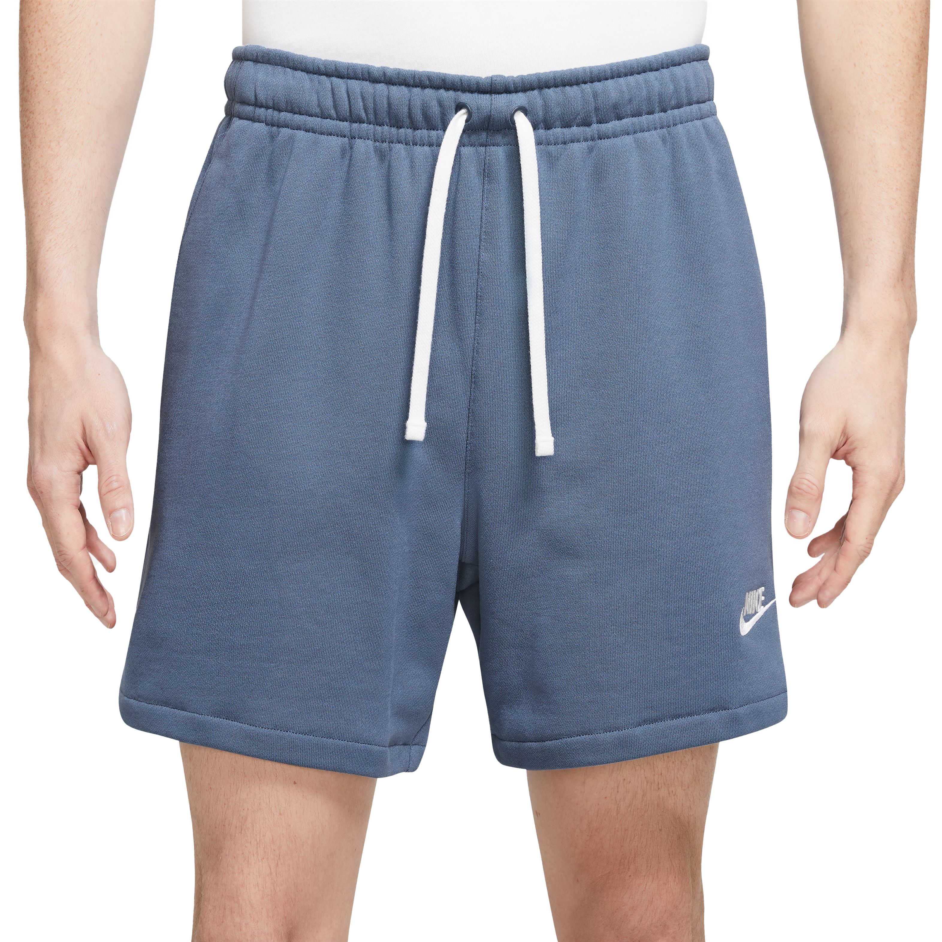 Nike Men's Club Fleece French Terry Flow Shorts-Blue